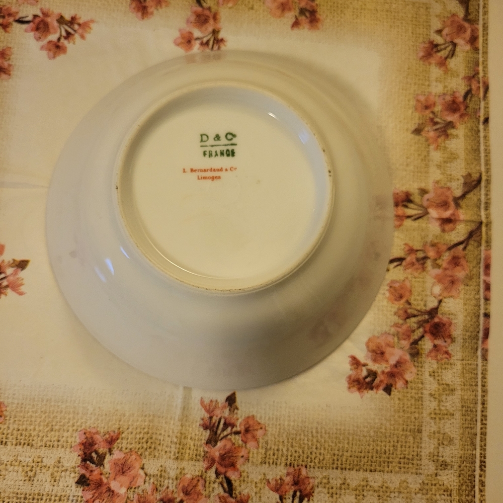 Vintage Dish ~ L. Bernardaud & Co Limoges D & Co France ~ Greek Key Pattern Bowl - Picture 6 of 9